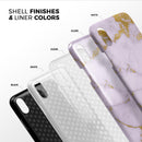 Purple Marble & Digital Gold Foil V9 - iPhone X Swappable Hybrid Case
