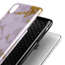Purple Marble & Digital Gold Foil V9 - iPhone X Swappable Hybrid Case