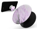 Purple Marble & Digital Silver Foil V10 - Skin Kit for PopSockets and other Smartphone Extendable Grips & Stands