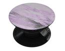 Purple Marble & Digital Silver Foil V10 - Skin Kit for PopSockets and other Smartphone Extendable Grips & Stands