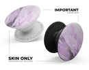 Purple Marble & Digital Silver Foil V10 - Skin Kit for PopSockets and other Smartphone Extendable Grips & Stands