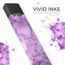 Purple Marble & Digital Silver Foil V1 - Premium Decal Protective Skin-Wrap Sticker compatible with the Juul Labs vaping device