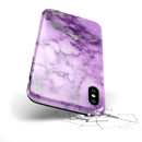 Purple Marble & Digital Silver Foil V1 - iPhone X Swappable Hybrid Case