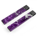 Purple Marble & Digital Silver Foil V2 - Premium Decal Protective Skin-Wrap Sticker compatible with the Juul Labs vaping device