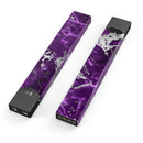 Purple Marble & Digital Silver Foil V2 - Premium Decal Protective Skin-Wrap Sticker compatible with the Juul Labs vaping device