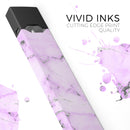 Purple Marble & Digital Silver Foil V4 - Premium Decal Protective Skin-Wrap Sticker compatible with the Juul Labs vaping device