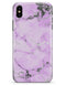 Purple Marble & Digital Silver Foil V4 - iPhone X Clipit Case