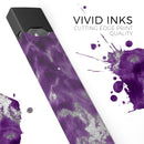 Purple Marble & Digital Silver Foil V5 - Premium Decal Protective Skin-Wrap Sticker compatible with the Juul Labs vaping device