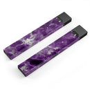 Purple Marble & Digital Silver Foil V5 - Premium Decal Protective Skin-Wrap Sticker compatible with the Juul Labs vaping device