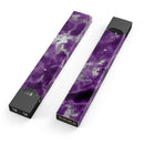 Purple Marble & Digital Silver Foil V5 - Premium Decal Protective Skin-Wrap Sticker compatible with the Juul Labs vaping device