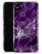 Purple Marble & Digital Silver Foil V5 - iPhone X Clipit Case