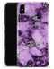 Purple Marble & Digital Silver Foil V6 - iPhone X Clipit Case