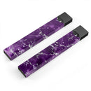 Purple Marble & Digital Silver Foil V7 - Premium Decal Protective Skin-Wrap Sticker compatible with the Juul Labs vaping device