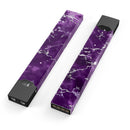 Purple Marble & Digital Silver Foil V7 - Premium Decal Protective Skin-Wrap Sticker compatible with the Juul Labs vaping device