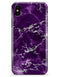 Purple Marble & Digital Silver Foil V7 - iPhone X Clipit Case