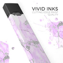 Purple Marble & Digital Silver Foil V8 - Premium Decal Protective Skin-Wrap Sticker compatible with the Juul Labs vaping device