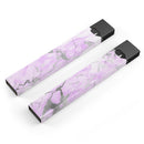Purple Marble & Digital Silver Foil V8 - Premium Decal Protective Skin-Wrap Sticker compatible with the Juul Labs vaping device