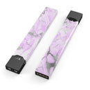 Purple Marble & Digital Silver Foil V8 - Premium Decal Protective Skin-Wrap Sticker compatible with the Juul Labs vaping device