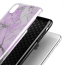 Purple Marble & Digital Silver Foil V8 - iPhone X Swappable Hybrid Case