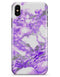 Purple Marble & Digital Silver Foil V9 - iPhone X Clipit Case