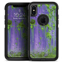 Purple Metal with Lime Green Rust - Skin Kit for the iPhone OtterBox Cases