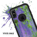 Purple Metal with Lime Green Rust - Skin Kit for the iPhone OtterBox Cases
