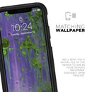 Purple Metal with Lime Green Rust - Skin Kit for the iPhone OtterBox Cases