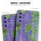 Purple Metal with Lime Green Rust - Skin-Kit for the Samsung Galaxy S-Series S20, S20 Plus, S20 Ultra , S10 & others (All Galaxy Devices Available)