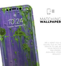 Purple Metal with Lime Green Rust - Protective Skin Wrap & Decal – Compatible with iPhone SE to iPhone 17 Pro Max (All Models)