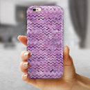 Purple Multi Watercolor Chevron iPhone 6/6s or 6/6s Plus 2-Piece Hybrid INK-Fuzed Case