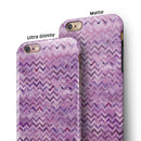 Purple Multi Watercolor Chevron iPhone 6/6s or 6/6s Plus 2-Piece Hybrid INK-Fuzed Case