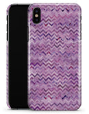 Purple Multi Watercolor Chevron - iPhone X Clipit Case