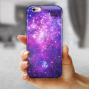 Purple & Pink Space iPhone 6/6s or 6/6s Plus 2-Piece Hybrid INK-Fuzed Case