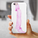 Purple Pink Watercolor Ribbon iPhone 6/6s or 6/6s Plus 2-Piece Hybrid INK-Fuzed Case