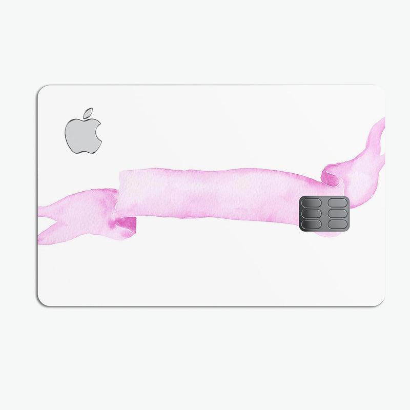 Purple Pink Watercolor Ribbon - Premium Protective Decal Skin-Kit for the Apple Credit Card