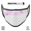 Purple Pink Watercolor Ribbon - Made in USA Mouth Cover Unisex Anti-Dust Cotton Blend Reusable & Washable Face Mask with Adjustable Sizing for Adult or Child