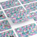 Purple Pink and Green Watercolor Hexagon Pattern - Premium Protective Decal Skin-Kit for the Apple Credit Card