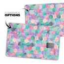 Purple Pink and Green Watercolor Hexagon Pattern - Premium Protective Decal Skin-Kit for the Apple Credit Card