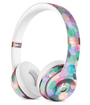 Purple Pink and Green Watercolor Hexagon Pattern Full-Body Skin Kit for the Beats by Dre Solo 3 Wireless Headphones