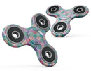 Purple Pink and Green Watercolor Hexagon Pattern Full-Body Fidget Spinner Skin-Kit