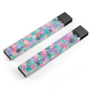 Purple Pink and Green Watercolor Hexagon Pattern - Premium Decal Protective Skin-Wrap Sticker compatible with the Juul Labs vaping device