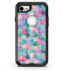 Purple Pink and Green Watercolor Hexagon Pattern - iPhone 7 or 8 OtterBox Case & Skin Kits