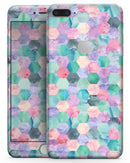 Purple Pink and Green Watercolor Hexagon Pattern - Skin-kit for the iPhone 8 or 8 Plus