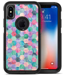 Purple Pink and Green Watercolor Hexagon Pattern - iPhone X OtterBox Case & Skin Kits