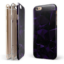 Purple Rain Geometric Triangles iPhone 6/6s or 6/6s Plus 2-Piece Hybrid INK-Fuzed Case