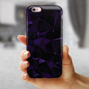 Purple Rain Geometric Triangles iPhone 6/6s or 6/6s Plus 2-Piece Hybrid INK-Fuzed Case