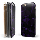 Purple Rain Geometric Triangles iPhone 6/6s or 6/6s Plus 2-Piece Hybrid INK-Fuzed Case