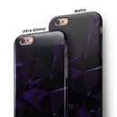 Purple Rain Geometric Triangles iPhone 6/6s or 6/6s Plus 2-Piece Hybrid INK-Fuzed Case