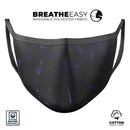 Purple Rain Geometric Triangles  - Made in USA Mouth Cover Unisex Anti-Dust Cotton Blend Reusable & Washable Face Mask with Adjustable Sizing for Adult or Child