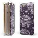 Purple Sacred Elephant Pattern iPhone 6/6s or 6/6s Plus 2-Piece Hybrid INK-Fuzed Case